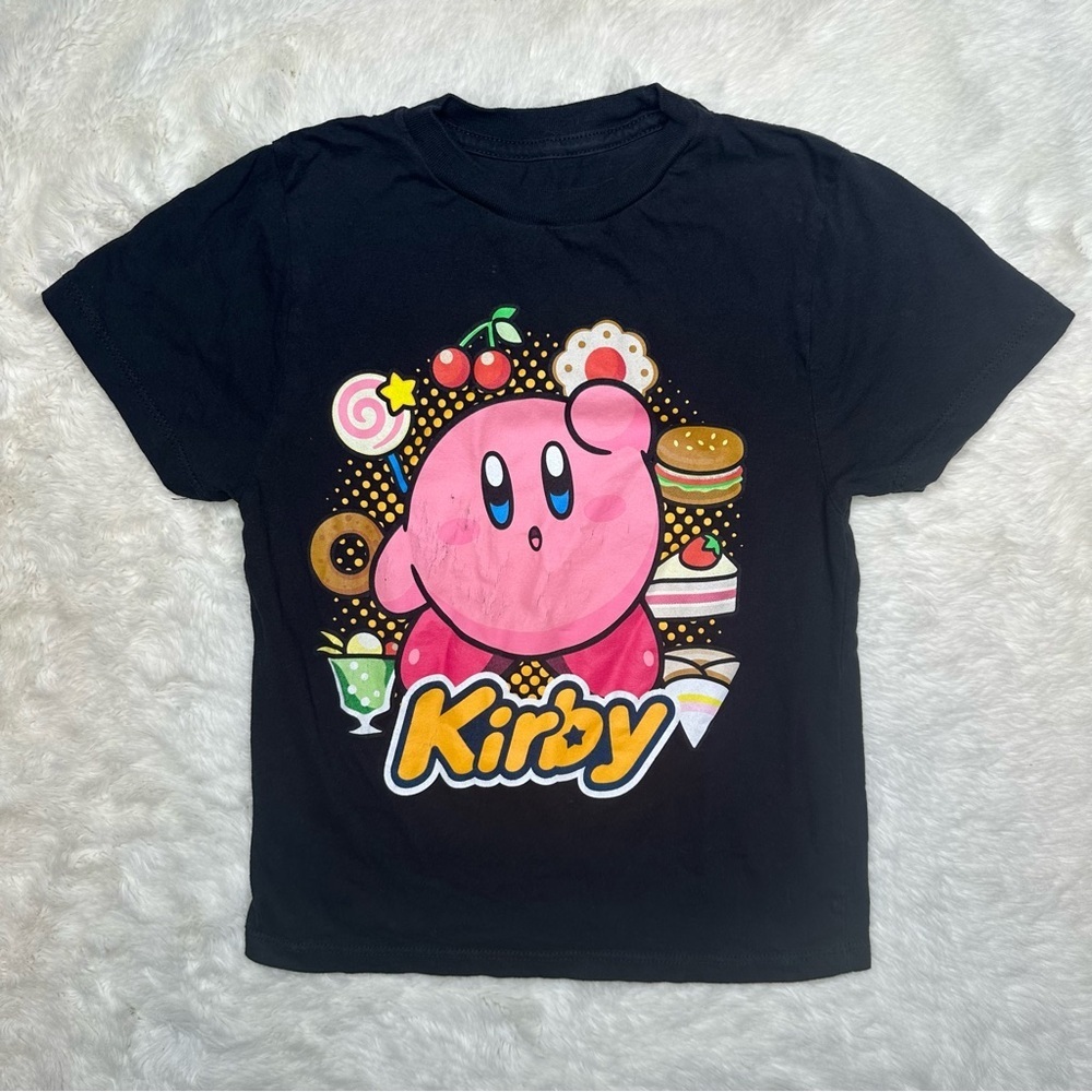 Nintendo Kirby T-Shirt Black Size Small